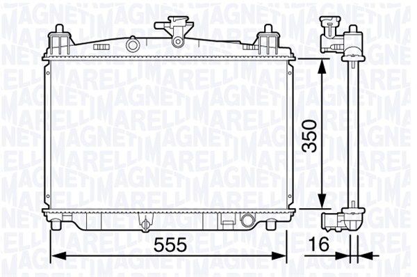 MAGNETI MARELLI Радиатор, охлаждение двигателя 350213134100